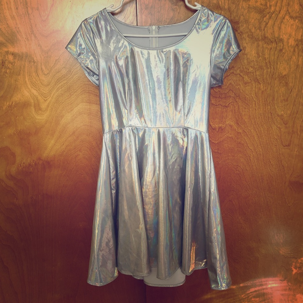Holographic skater dress, worn once.